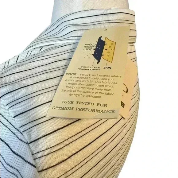 NWT Women’s golf polo EP Pro Tour Tech black and white striped ladies size S P - Picture 6 of 8